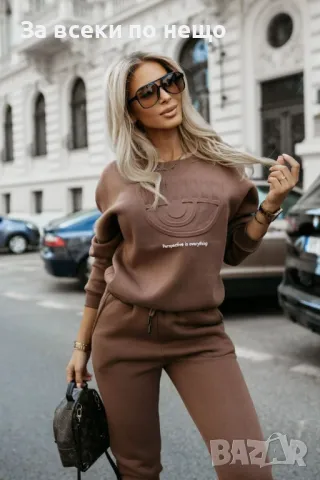 Дамски ватиран спортен комплект - 4 налични цвята Код A164, снимка 4 - Спортни екипи - 47585649