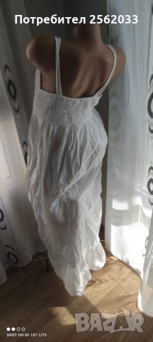 Плажна бяла рокля+подарък, снимка 4 - Рокли - 33509535