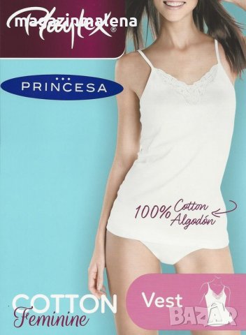 Playtex S,M,L,XL женски 100% памучен потник с тънки презрамки памучни потници с дантела С,М,Л,ХЛ