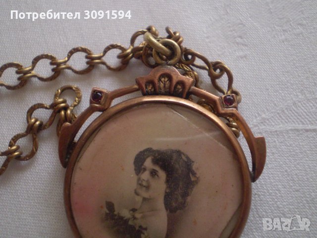 Колие с висулка викториянски период пандетив медальон, снимка 8 - Антикварни и старинни предмети - 39005963