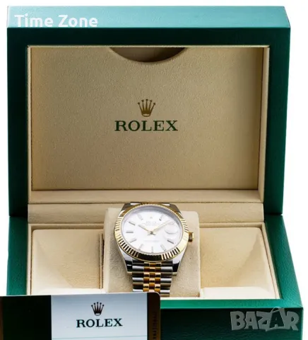 Rolex Datejust 41mm Two-Tone Yellow Gold White Dial Automatic Различни Варианти, снимка 2 - Мъжки - 48183385