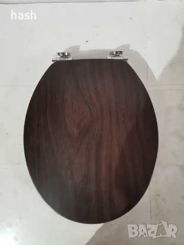 SCHUTTE FJS-BAD Тоалетна седалка с дървена сърцевина с механизъм за плавно затваряне, снимка 1