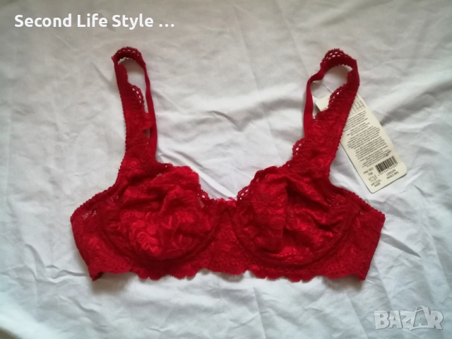 75B нов червен дантелен сутиен 
