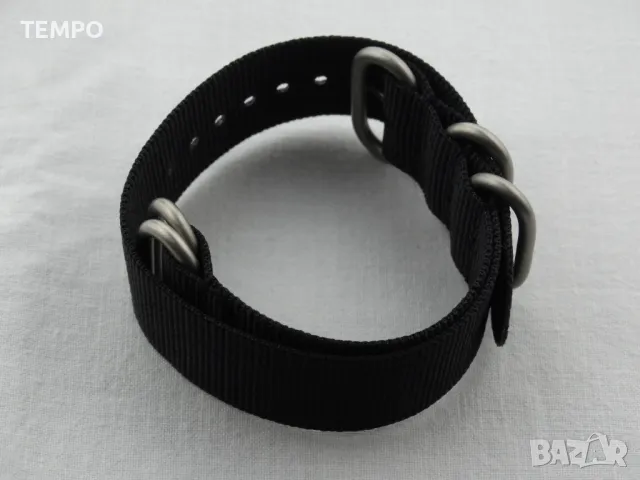 КАИШКА ZULU ЧЕРНА- 20мм + ПОДАРЪК, снимка 12 - Каишки за часовници - 44479478