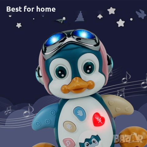 Интреактивен музикален пингвин. музика движение, светлини, снимка 3 - Музикални играчки - 43428470