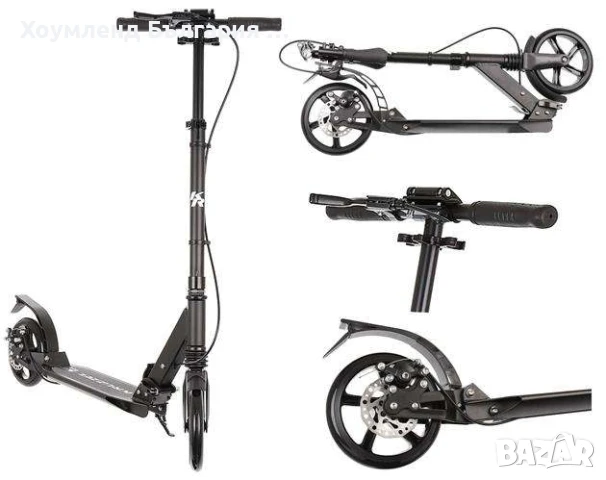 Тротинетка Hyperion B scooter с ръчна и дискови спирачки до 100кг, снимка 1