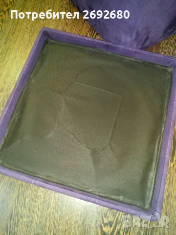 Сгъваема велурена табуретка с място за съхранение , снимка 3 - Дивани и мека мебел - 44860744