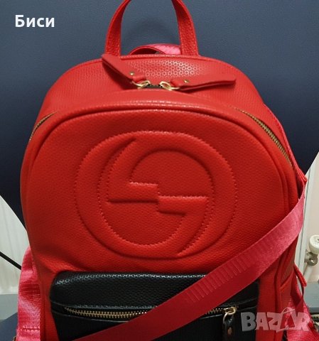 Gucci/Гучи-естествена кожа,раница, снимка 3 - Раници - 35373856