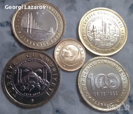 1 лира Турция 2020,2021,2022 юбилейни, снимка 4 - Нумизматика и бонистика - 39832705