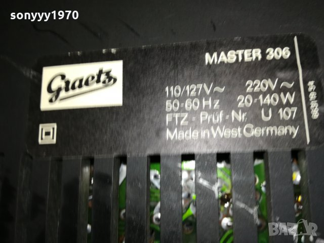 GRAETZ MASTER 306-MADE IN WEST GERMANY 0711211142, снимка 13 - Ресийвъри, усилватели, смесителни пултове - 34721976