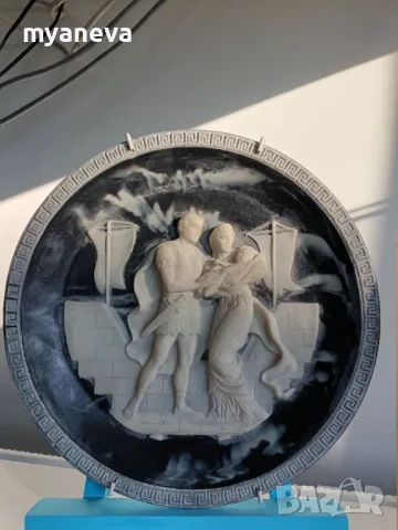 Гръцки барелефи , ръчно изработени,  "Троянски кон" , ,, " Хектор и Андромаха ". , снимка 5 - Декорация за дома - 47751623