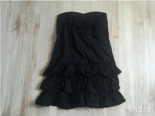 Черна рокля тип бюстие, снимка 2 - Рокли - 28758454