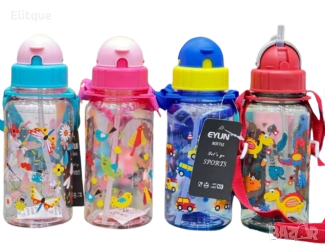 Цветна детска бутилка за вода с вградена сламка, снимка 7 - Други - 52840408