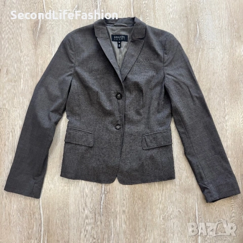 Дамско сако Escada Sport с 2 копчета, размер 34 XS сиво вълна полиестер