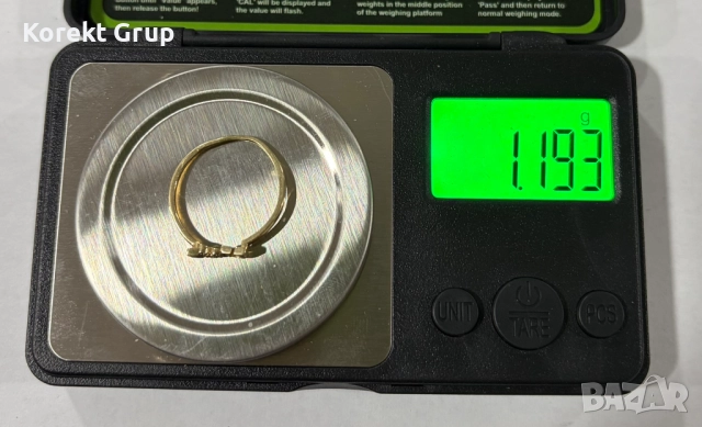 Златен пръстен 14 карата 1.19грама , снимка 2 - Пръстени - 52888367