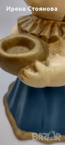 Декоративен,  коледен ангел с място за свещ, Германия. Височина 36 см, снимка 8 - Декорация за дома - 48095919