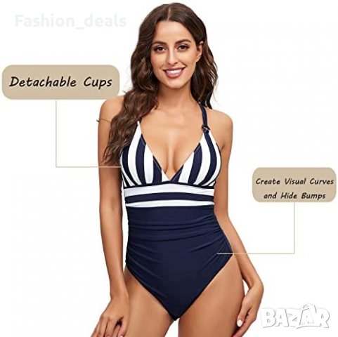 Нов дамски цял бански костюм кръстосани презрамки за море плаж басейн, снимка 2 - Други - 40187092