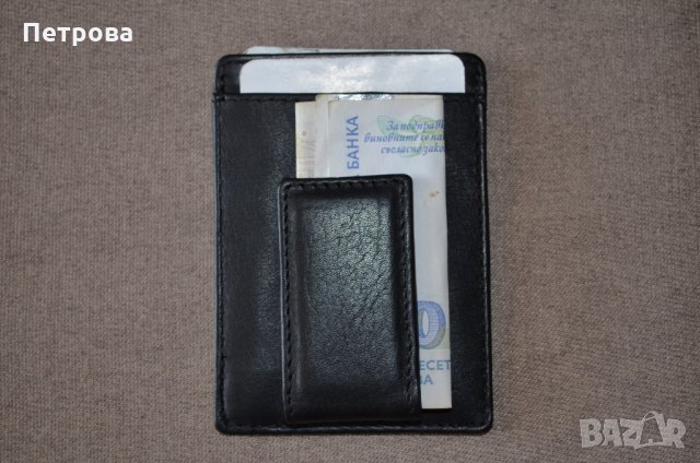 Bugatti Primo Card Holder картодържач до 3 карти + щипка за банкноти 