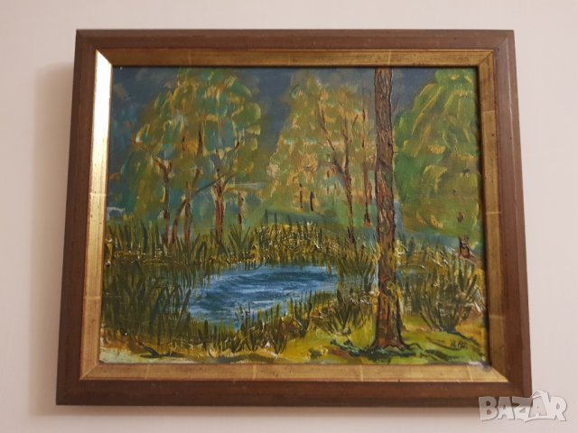 Картина масло върху платно,подписана