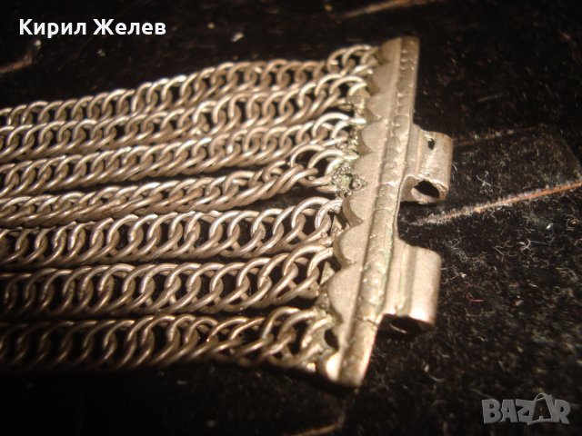 19 век сребърна сачанена възрожденска ПЛЕТКА ГРИВНА ЕТНО НАКИТ за НОСИЯ с ЩИФТ МАЙСТОРСКО БИЖУ 22282, снимка 8 - Антикварни и старинни предмети - 33215629