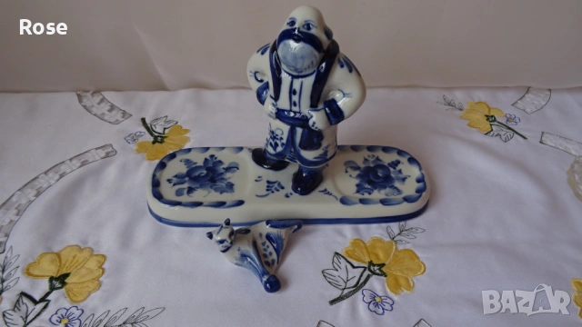 Гжелски рисувани фигури, Русия, СССР, винтидж