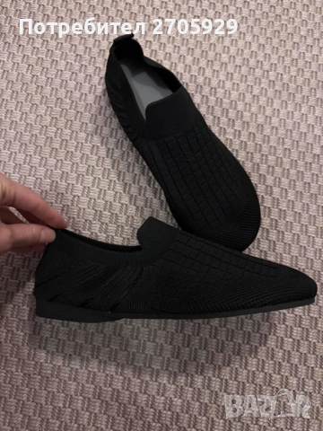 Черни еластични "Боси обувки", снимка 3 - Дамски ежедневни обувки - 51511621