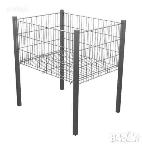 Метални стелажи | Тъмно сив мат и искрящо бяло | До 120 кг/рафт, снимка 5 - Стелажи и щандове - 49452058