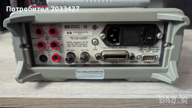 Мултиметър HP 34401A 6 1/2 digits, снимка 4 - Друга електроника - 50893970