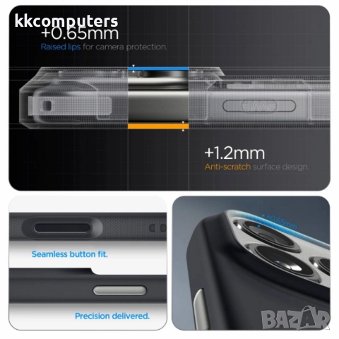 Оригинален кейс Spigen Nano Pop MagSafe, За iPhone 17 Pro (6.3), Черен и Протектор, снимка 8 - Резервни части за телефони - 52490532