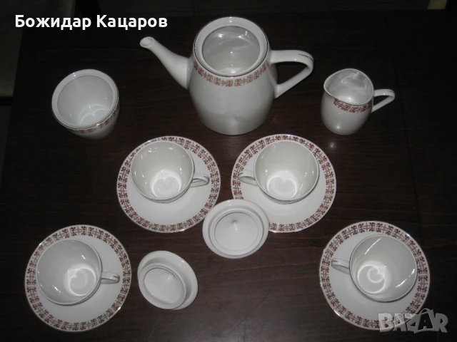 Красив, стар български порцеланов сервиз, за четири човека.Цена 30 лева.Пращам по Екнот., снимка 4 - Сервизи - 50538752