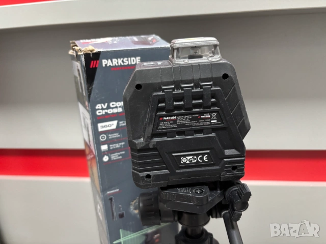 PARKSIDE PERFORMANCE Акумулаторен Лазерен Нивелир с кръстосани линии PKLLP 360 B3–зелен лазер 4V, снимка 11 - Други инструменти - 53295058