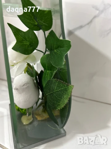 НОВО! Красив подарък: гълъб на мира, цвете, чаена свещ..., снимка 8 - Декорация за дома - 50877171