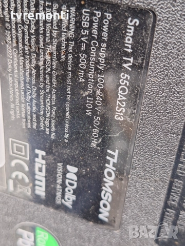 ,T-CON DCBDP-C260A_20, за 55-инчов телевизор THOMSON Модел  55QA2S13, с дисплей CX550DLEDM, снимка 5 - Части и Платки - 52680441