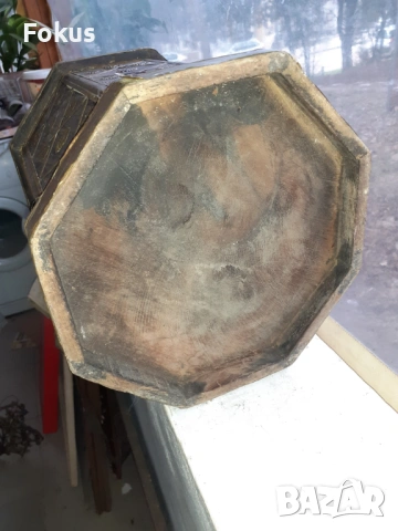 Стара красива поставка за чадъри дърво и бронз, снимка 6 - Антикварни и старинни предмети - 53389564