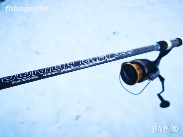 ТОП шарански комплект - въдица 3.60mt 4lbs,макара 10 лагера размер 9000 и корда 300мт, снимка 3 - Въдици - 43831548