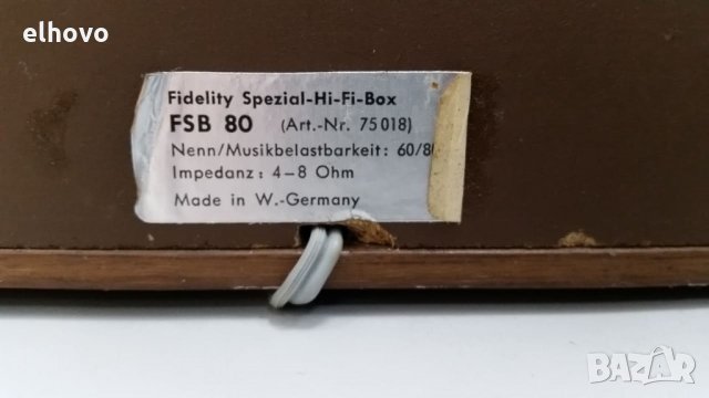 Тонколони Fidelity spezial HI-FI-box 2, снимка 5 - Тонколони - 26866061