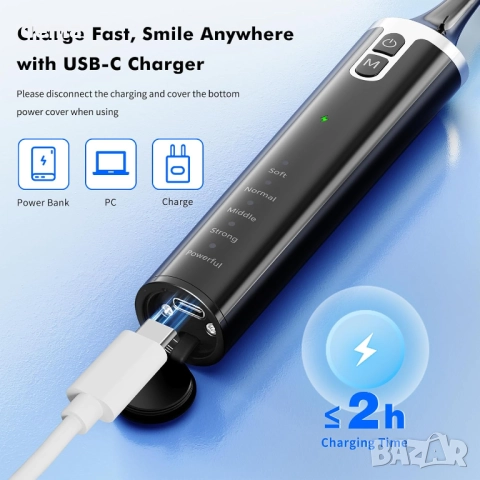 Електрическа машина за полиране на зъби Hapycat, 5 скорости, 6 глави, снимка 5 - Други - 51766122