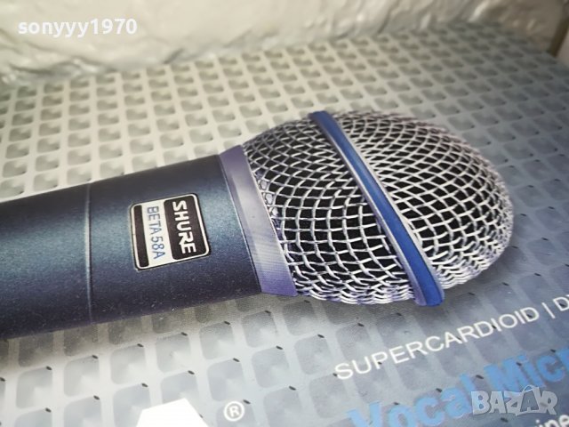 SHURE BETA 58A-МИКРОФОН БЕЗ БУТОН 1307221401, снимка 8 - Микрофони - 37377398