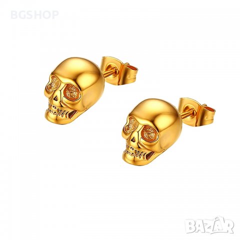Обеци с череп - Gold