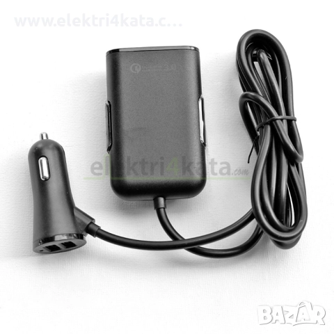 USB зарядно за кола отпред и отзад, снимка 2 - Аксесоари и консумативи - 52453992