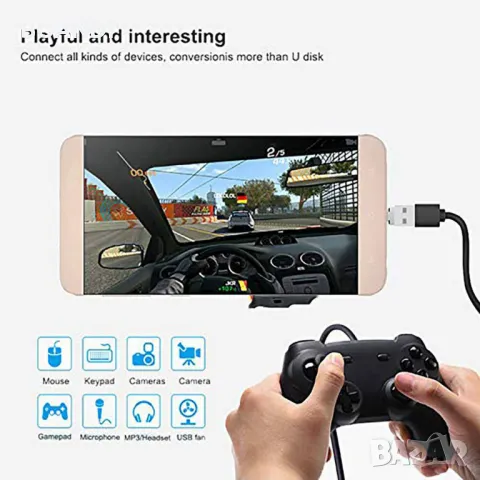 USB OTG адаптер micro USB,Type C  за телефон,таблет, снимка 4 - USB кабели - 47512678