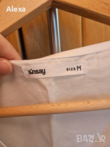 Блуза Sinsay размер М бяла, снимка 3 - Ризи - 53514969