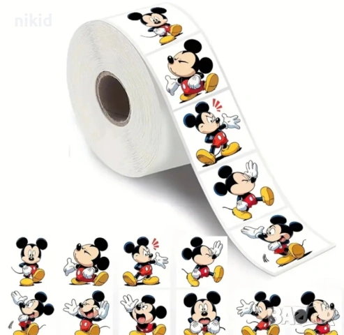 100 бр Мики Маус пози mickey mouse самозалепващи лепенки стикери за ръчна изработка за подарък, снимка 3 - Други - 53515688