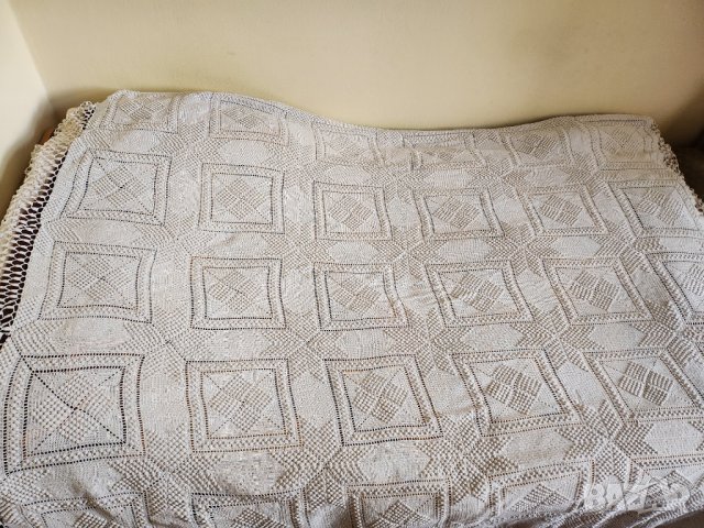 шалте за спалня / покривка 200х200 см, плетено на 1 кука, красива ръчна изработка, без забележки
