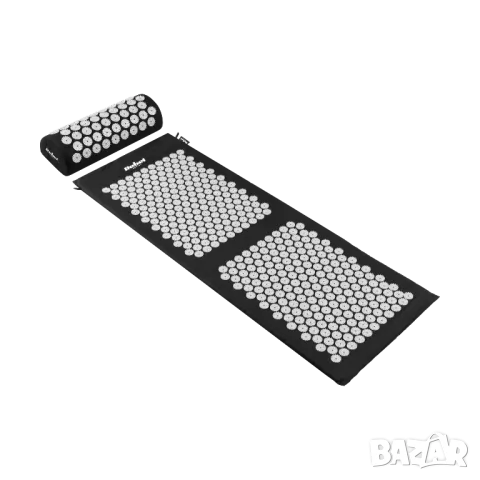 Акупресурно килимче XXL с възглавница черно със сиво с безплатна доставка 