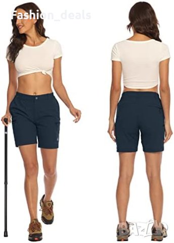 Нови Дамски къси бързосъхнещи шорти с джобове с цип за спорт бягане, снимка 4 - Къси панталони и бермуди - 40608378