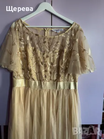 Елегантна рокля- БЕЖОВО, снимка 4 - Рокли - 50145207