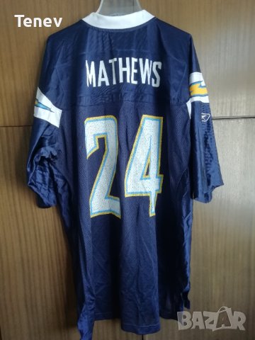 San Diego Chargers #24 Mathews Reebok оригинална тениска фланелка NFL Jersey , снимка 1 - Тениски - 43290495