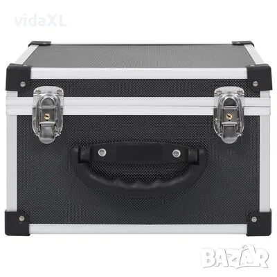 vidaXL CD куфар за 40 диска, алуминий, ABS, черен（SKU:91859）, снимка 3 - Други - 49243255