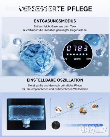 Професионална ултразвукова вана CREWORKS 2L – 40kHz, с подгряване, снимка 2 - Други инструменти - 53421224